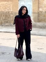 کراپ کت کتان سنگشور راه راه زنانه | کراپ کت کد 1407 - Image 7