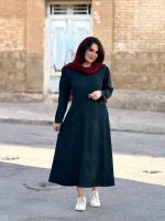 پیراهن یلدایی مخمل کبریتی | پیراهن کد ۱۴۲۹ - Image 2