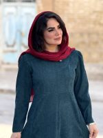 پیراهن یلدایی مخمل کبریتی | پیراهن کد ۱۴۲۹ - Image 4