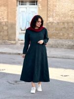 پیراهن یلدایی مخمل کبریتی | پیراهن کد ۱۴۲۹ - Image 3