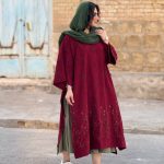 پانچ مخمل کبریتی گلدوزی | پانچ کد 1417