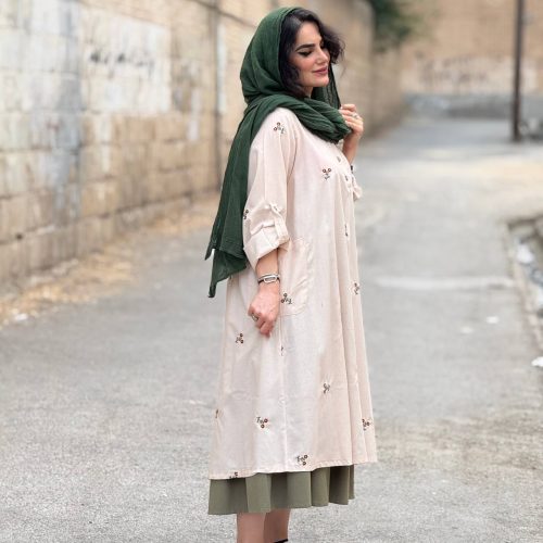 پیراهن لینن روزانه و بارداری | پیراهن کد 1425