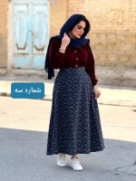 دامن لینن کرکی تولید شده از پنبه | دامن کد ۱۴۳۴ - Image 2