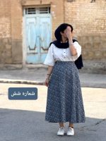 دامن لینن کرکی تولید شده از پنبه | دامن کد ۱۴۳۴ - Image 11