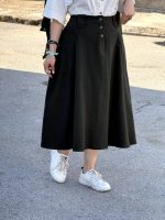 دامن نیم کلوژ با الیاف طبیعی | دامن کد ۱۴۳۵ - Image 4