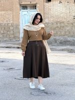 دامن نیم کلوژ با الیاف طبیعی | دامن کد ۱۴۳۵ - Image 6