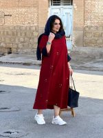 پیراهن مخمل کبریتی با پارچه لطیف | پیراهن کد ۱۴۳۷ - Image 3