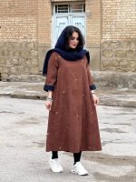 پیراهن مخمل کبریتی با پارچه لطیف | پیراهن کد ۱۴۳۷ - Image 4