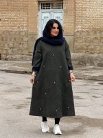 پیراهن مخمل کبریتی با پارچه لطیف | پیراهن کد ۱۴۳۷ - Image 7