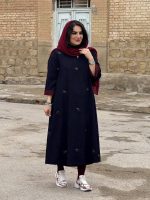 پیراهن مخمل کبریتی با پارچه لطیف | پیراهن کد ۱۴۳۷ - Image 6