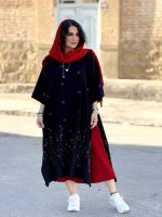 پانچو لینن گلدوزی‌شده بدون پلاستیک | پانچو کد 1440 - Image 5