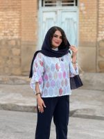 تونیک لینن طرحدار | لینن کد 1458 - Image 6