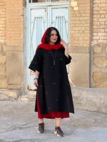 پانچو لینن گلدوزی شده | پانچو کد 1468 - Image 2