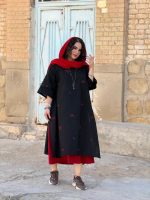 پانچو لینن گلدوزی شده | پانچو کد 1468 - Image 3