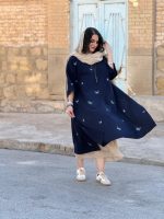 پانچو لینن گلدوزی شده | پانچو کد 1468 - Image 4