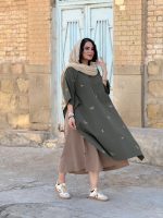 پانچو لینن گلدوزی شده | پانچو کد 1468 - Image 8