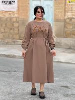 پیراهن لینن گلدوزی شده| پیراهن کد 1469 - Image 18