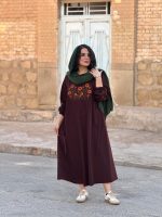 پیراهن لینن گلدوزی شده| پیراهن کد 1469