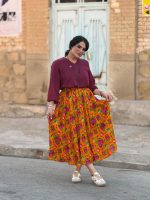 دامن موهر نخی گل‌گلی |دامن کد 1480 - Image 7