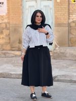 کراپ بلوز راه راه لینن|کراپ کد 1485 - Image 2