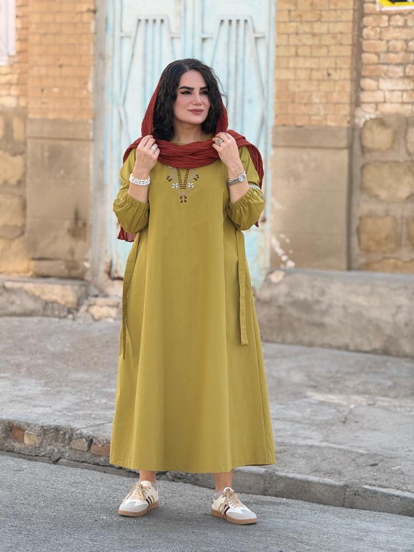 1487(10) کفتان لینن گلدوزی شده |کفتان کد 1487 - Image 1