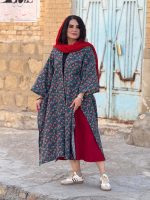 پانجو جلو باز لینن طرحدار | پانچو کد 1488 - Image 13