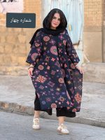 پانجو جلو باز لینن طرحدار | پانچو کد 1488 - Image 27