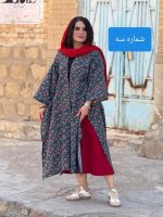 پانجو جلو باز لینن طرحدار | پانچو کد 1488 - Image 29