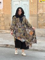 پانجو جلو باز لینن طرحدار | پانچو کد 1488 - Image 30
