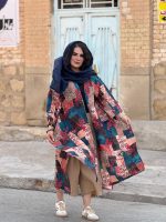 پانجو جلو باز لینن طرحدار | پانچو کد 1488 - Image 32