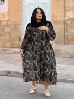 پانجو جلو باز لینن طرحدار | پانچو کد 1488 - Image 33