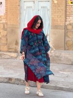 پانجو جلو باز لینن طرحدار | پانچو کد 1488 - Image 35