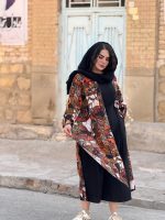 پانجو جلو باز لینن طرحدار | پانچو کد 1488 - Image 37