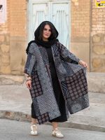 پانجو جلو باز لینن طرحدار | پانچو کد 1488 - Image 14
