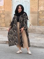 پانجو جلو باز لینن طرحدار | پانچو کد 1488 - Image 18