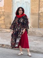 پانجو جلو باز لینن طرحدار | پانچو کد 1488 - Image 19