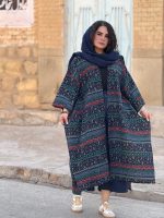 پانجو جلو باز لینن طرحدار | پانچو کد 1488 - Image 20