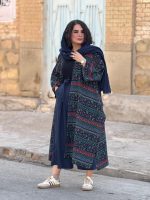 پانجو جلو باز لینن طرحدار | پانچو کد 1488 - Image 21