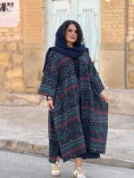 پانجو جلو باز لینن طرحدار | پانچو کد 1488 - Image 36