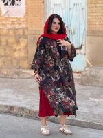 پانجو جلو باز لینن طرحدار | پانچو کد 1488 - Image 38