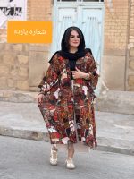 پانجو جلو باز لینن طرحدار | پانچو کد 1488 - Image 8