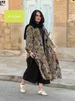 پانجو جلو باز لینن طرحدار | پانچو کد 1488 - Image 10