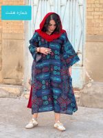 پانجو جلو باز لینن طرحدار | پانچو کد 1488 - Image 11
