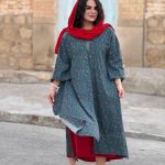 پانجو جلو باز لینن طرحدار | پانچو کد 1488