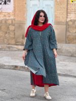 پانجو جلو باز لینن طرحدار | پانچو کد 1488