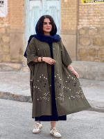 سرافون لینن گلدوزی شده | سارافون کد 1493 - Image 4
