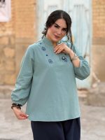 تونیک لینن گلدوزی شده|تونیک کد 1494