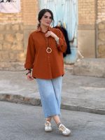 تونیک الیاف دکمه دار | تونیک کد 1495 - Image 6