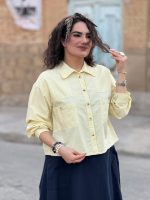 کراپ الیاف دکمه دار | تونیک کد 1498 - Image 3