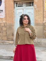 کراپ الیاف دکمه دار | تونیک کد 1498 - Image 5